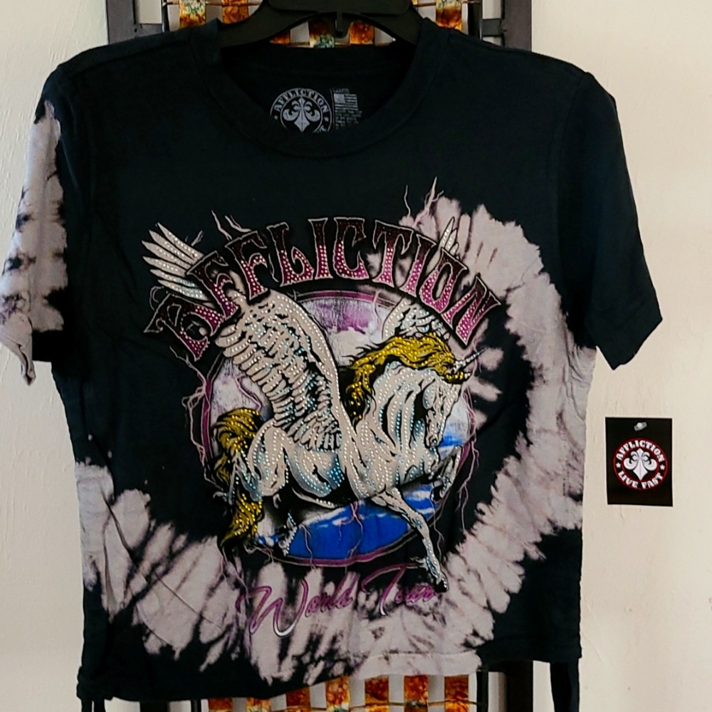 AFFLICTION BLINGY TOP